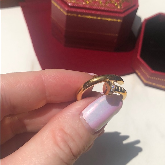 🆕 Nail Juste un Clou Style Ring - with or without gems -  engraved - Picture 2 of 8